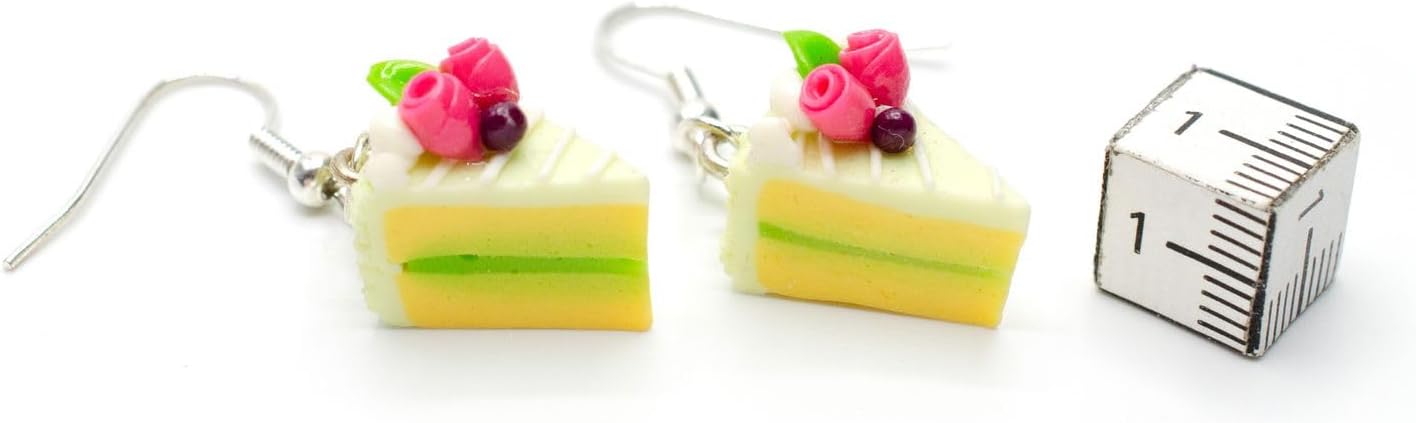 Slice Of Cake Earrings Piece Miniblings Mint Lime Green