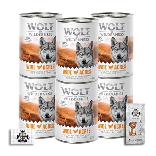 AETN Creations Wolf of Wilderness Wild Acres Wet Dog Food 6x400g