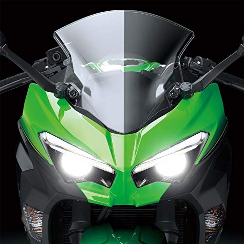 Kt Led Headlight Assembly For Kawasaki Ninja 400 2018+ / Zx-4R Zx-4Rr 2023, Custom Modified Motorcycle Front Head Lamp, With High/Low Beam, Turn Signal Lights, Drl, E-Mark Approved (Green) #TOP3