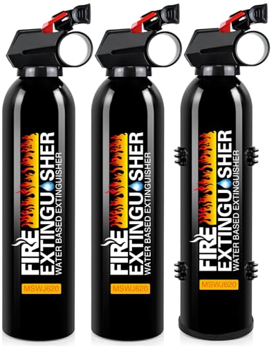 Fire Extinguisher for Boat - 3 Packs Fire Extinguisher for Home with Mount, 620ml Small House Fire Extinguishers for Kitchen Vehicle Car UTV RV, Portable Water-Based Fire Extinguisher for A/B/C/K Fire