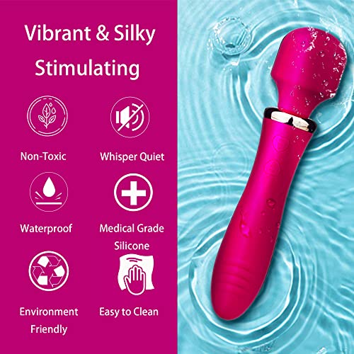 Wand Vibrator For Women,[Both Ends Vibrate],Handheld Personal Massager For Women Cordless, Rechargeable Portable Waterproof Quiet, Cordless-Wand-Massager, Clit Stimulate Adult Toys Small Vibrator #TOP2
