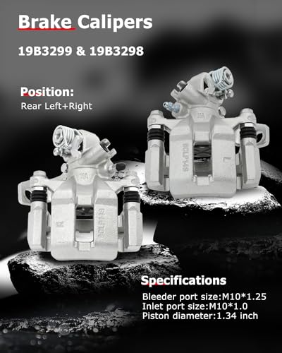 Image of cciyu 19B3299 19B3298 Rear Left & Right Brake Calipers With Bracket For Acura For CSX 2006-2011,For Acura For ILX 2013-2018,For Honda For Civic 2006-2015