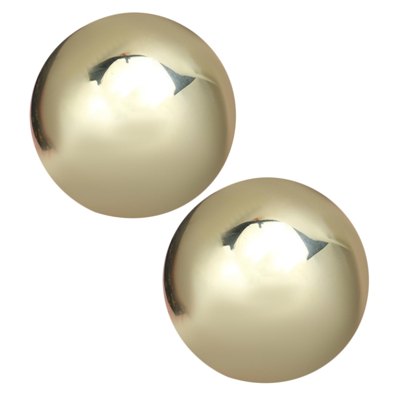 Handmassagebälle 1 Paar aus Messing, Goldene Handrollkugeln