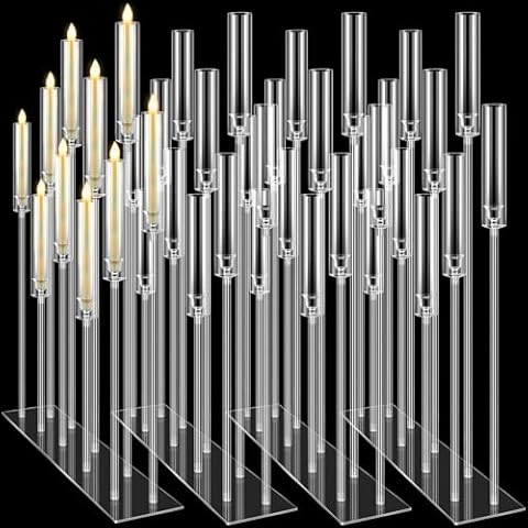 Tessco 4 Pack Acrylic Candle Holders Cover
