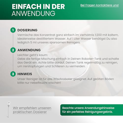 BiOHY Wischroboter Reiniger für Station mit Frischeduft (1L) | Bodenreiniger Wischroboter & Reinigungsmittel für Saugwischer und Saugroboter Konzentrat für Parkett, Fliesen & Hartböden 4