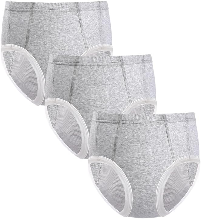 3 Pack Adult Cloth Diapers, Reusable Diaper Underwear, Adjustable Waist Circumference for Both Men and Women Black XL