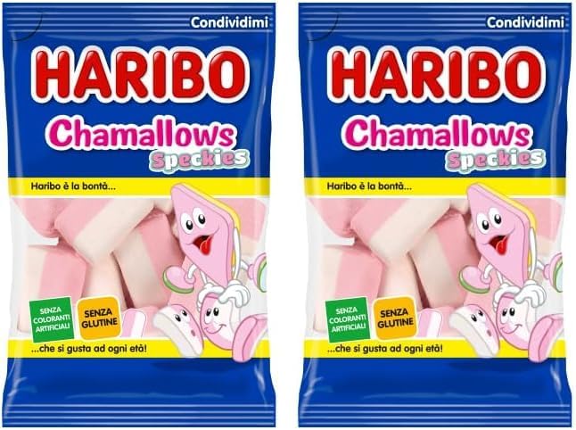 Haribo Chamallows Speckies Caramelle Marshmallow, Senza Glutine
