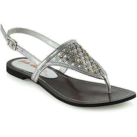 Womens Diamante Flat Sandals for Holiday Cover