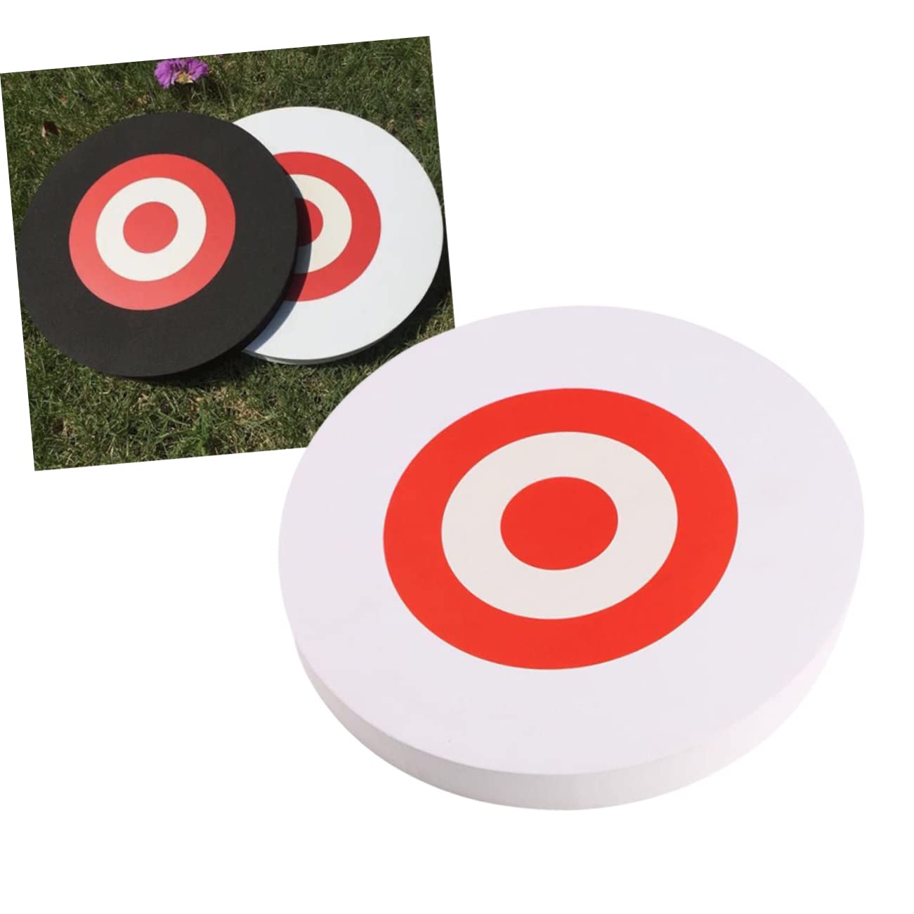 Happyyami 24cm Eva Material Target Practice for Outdoor Large Size Circle Targets for Backyard White Lightweight Archery Accessory