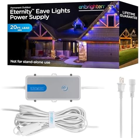 Enbrighten Eternity Permanent Outdoor Lights Power Supply, 20ft Lead image 5