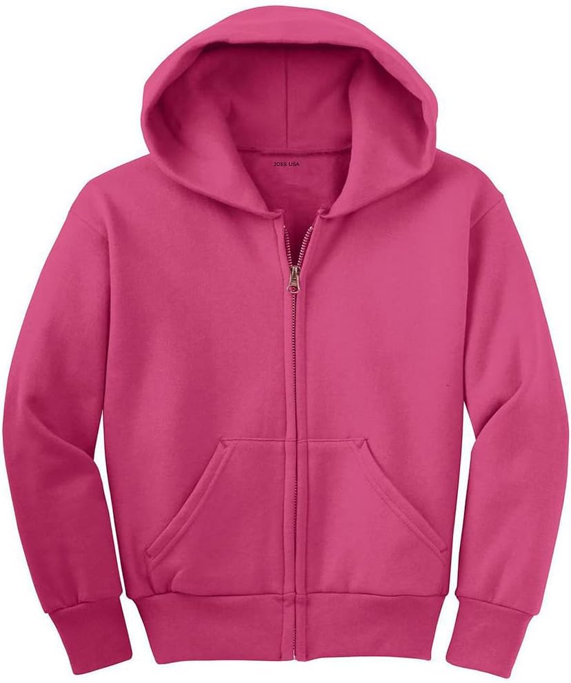 Joe's USA Youth Full-Zip Hooded Sweatshirts in 16 Colors