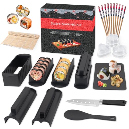HI NINGER Sushi Maker Set, 24-piece sushi maker kit for