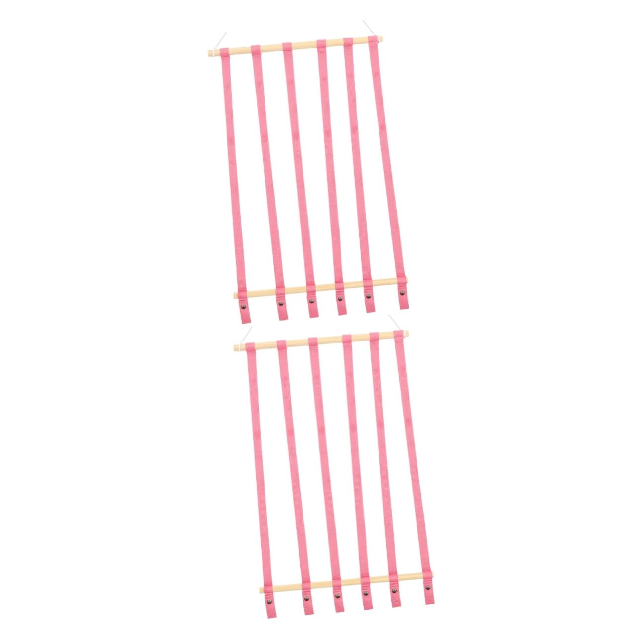 NOLITOY 2sets Hair Bow Holder and Organizer for Girls Wall-mounted Hair Accessory Storage Decorative and Headband Display for Nursery Room Strips Color