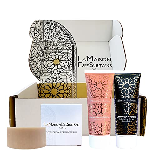 LA MAISON DES SULTANS - Coffret Cadeau Couple - Homme - Femme - Soins sensuels à faire en Couple - Coffret Coquin - Idée cadeau anniversaire - Bien être en duo - Détente - Relaxation Cover