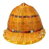 Uonlytech Casco De Seguridad De Bambú Trenzado para Trabajadores Protección UV Transpirable y Duradero para Actividades Al Aire para Sitios De Construcción y Climas Soleados