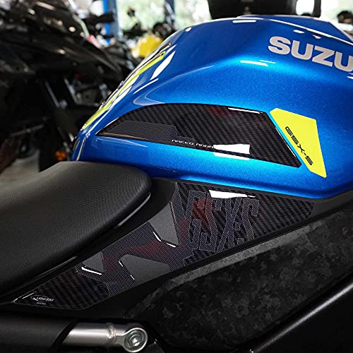 Autocollants 3D moto réservoir protection Suzuki GSX-S 950 jaune fluo