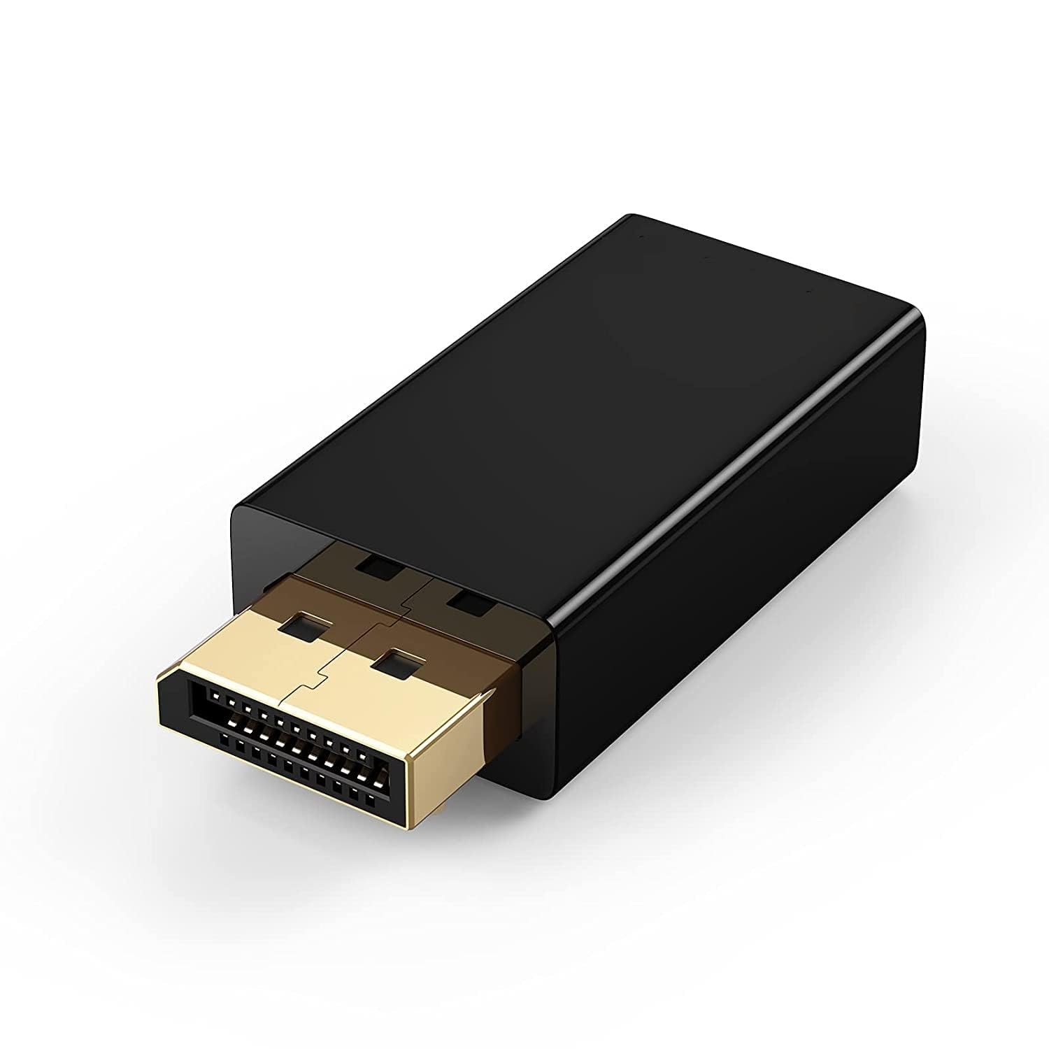 4K DisplayPort to HDMI Adapter, DP to HDMI Converter 4K@30Hz 2K@60Hz 1080p@120Hz Uni-Directional DisplayPort DP to HDMI Passive Adapter for PC, Laptop, Monitor, TV, Video Projector (Black)