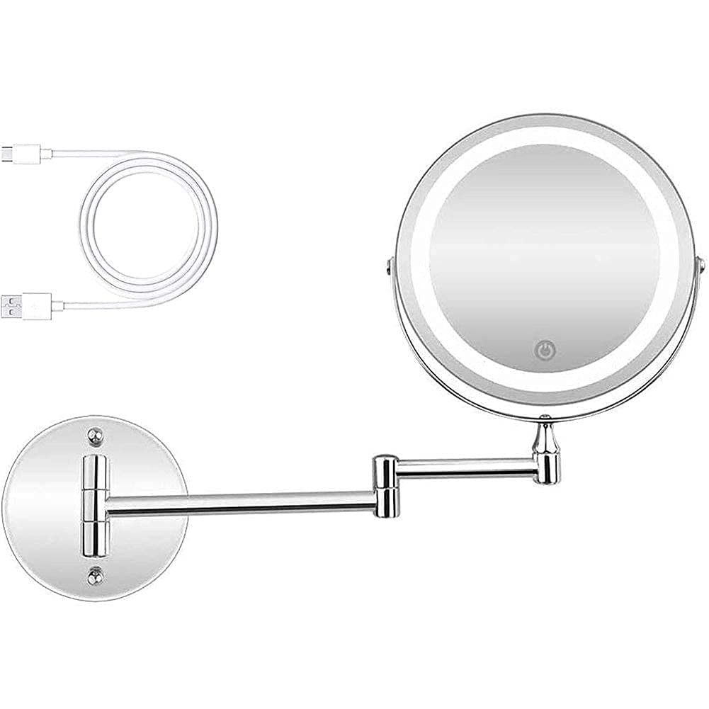 Miroir de courtoisie mural pivotant pour un maquillage parfait à l'hôtel ou chez soi