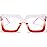 AIEYEZO Oversized Square Blue Light Glasses for Women Cute Big Frame Glasses Fashion Clear Multi-Color Computer Eyewear (Purple Red)