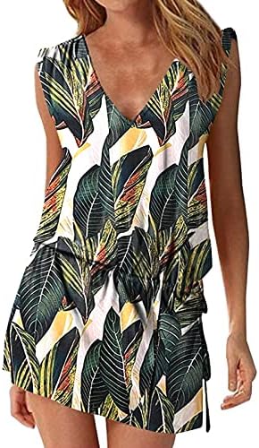 Hount Swimsuit Cover Ups for Swimwear Women Casual Summer Beach Dress Sundress(Flower Green,Small)