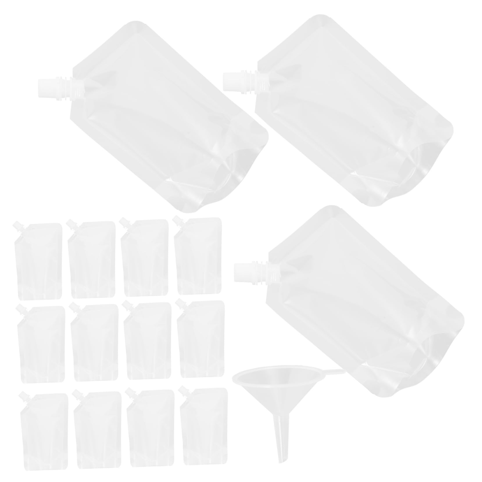 Amazon | 1 セット 水 中華 パウチ 袋 使い捨て 水筒 ドリンク 漏れ 