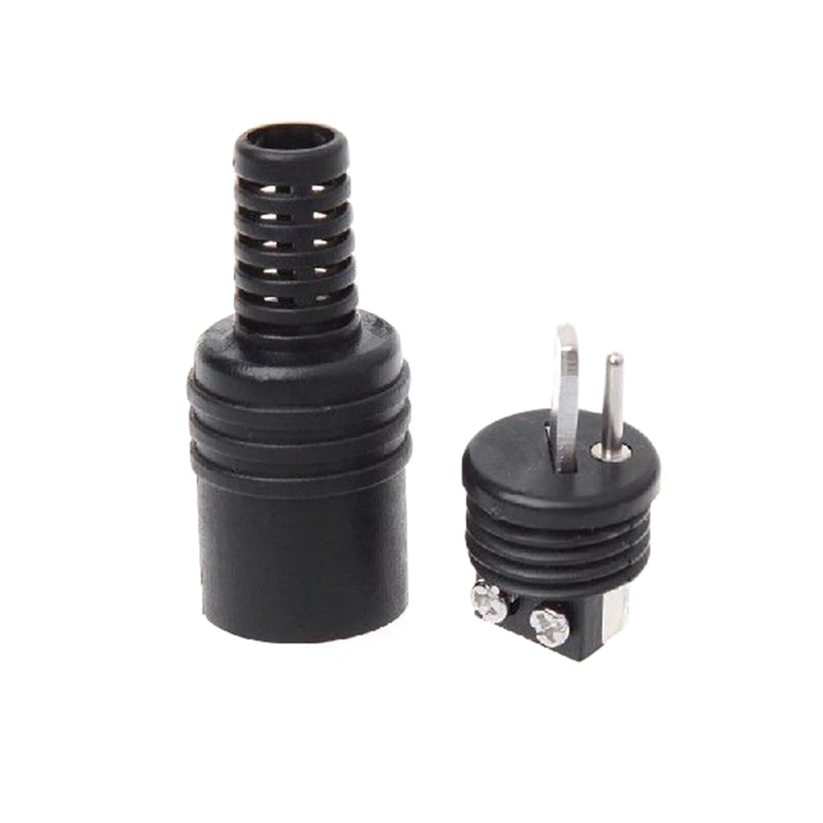 CubePlug Lot de 2 fiches de câble Hi-Fi mâles DIN à 2 broches avec bornes à vis sécurisées pour une intégrité du signal de qualité audiophile et une connectivité fiable [AV08]
