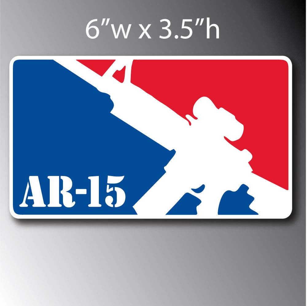 StickerJOE AR-15 Major League Pro Gun Bumper Sticker 6