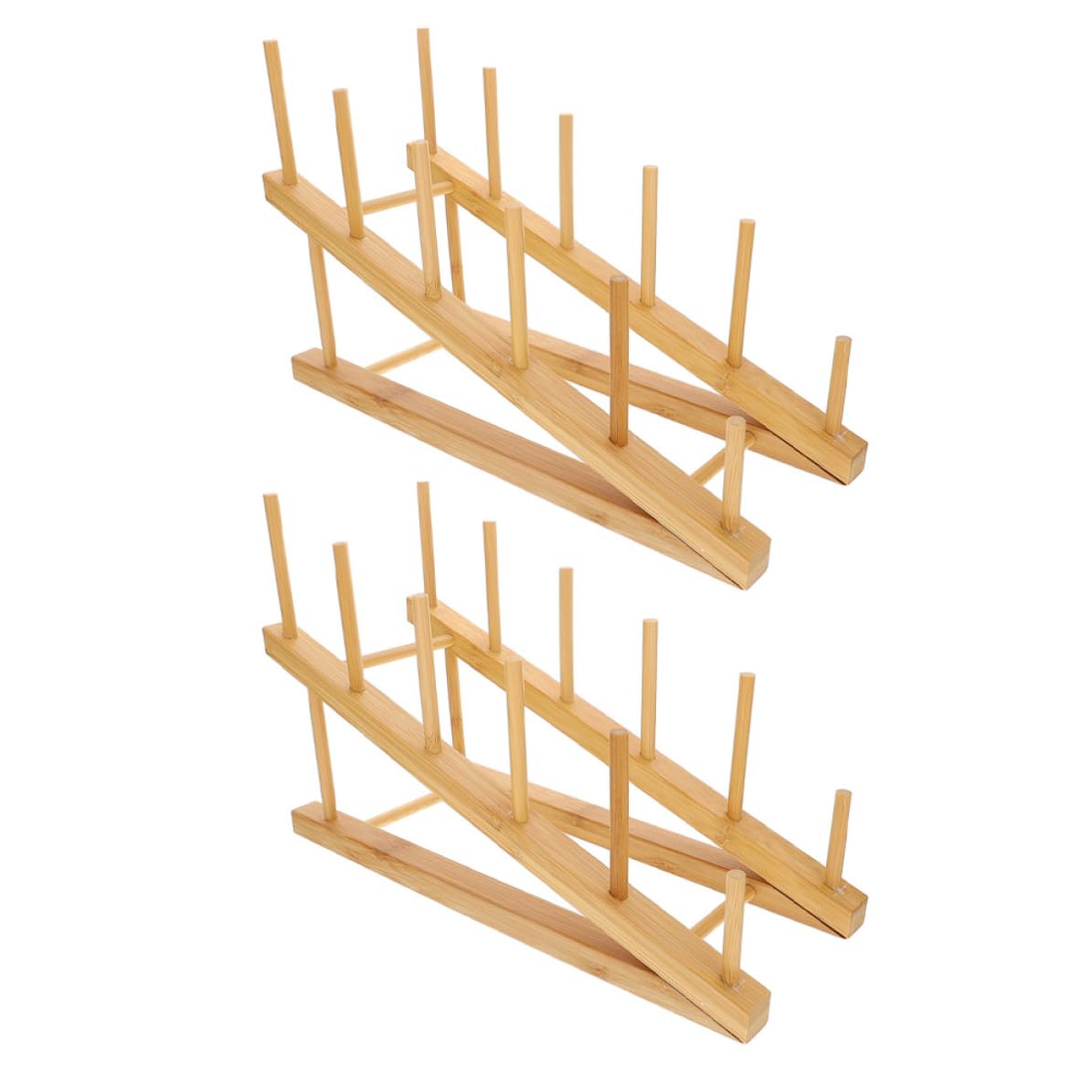 Meuble de cuisine en bois lot de 2 avec étagères à 5 niveaux pour rangement et décoration