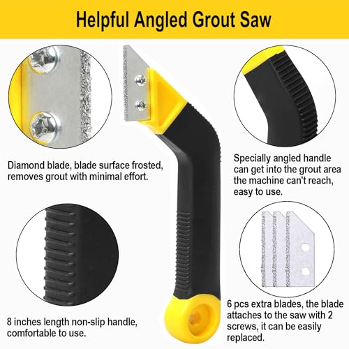 Grout Removal Tool with 6 Blades