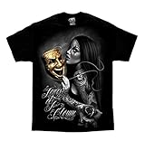 Tears of A Clown Tattoo Lowrider Homies David Gonzales DGA Art Men's T Shirt Large Black