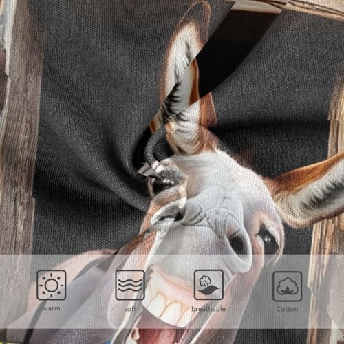 Humorous Donkey Rustic Wooden Little Girl Panties Toddler Underwear Custom Cotton Fun Briefs Undies Kids 2t3