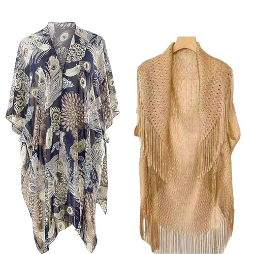 Cárdigan floral de mujer holgado para cubrir el traje de baño con elegancia 6