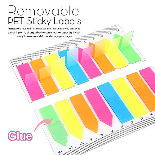 2 Pack A6 Refill Paper, 80 Sheets/Pack, 2Pcs Binder Pockets A6 Size 6 Holes, 2 Pack 160 Pieces Neon Index Tabs, 1 Pcs Ruler Clear Page Marker, LEOBRO A6 6 Holes Refillable Lined Craft Paper Set