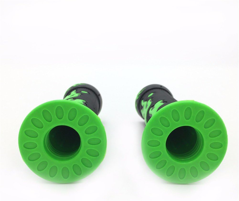 XKMT-7/8" 22mm Flame Gel Handlebar Grips GREEN Compatible With ATV KTV Scooter [B01MYO5DBN]