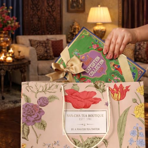 Image of SAN-CHA Tea Boutique | India Expedition Collection | Premium Loose Leaf Tea Gift Box | Assam, Darjeeling, Nilgiri & Kangra | Since 1981