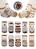 BEHELE Baby Non-skid Grip Socks Toddler Socks Warm Thick Anti Skid Slipper Crew Socks for Girls Boys Newborn Infant (as1, age, 0_month, 12_months, Type2, S)