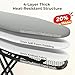 Yaheetech Foldable Ironing Board, Heavy Duty Iron Board with 9 Adjustable Heights, 4 Layer Cover and Safety Iron Rest, 52X14 Compact and Space Save Iron Board for Home Laundry Room Use, Gray