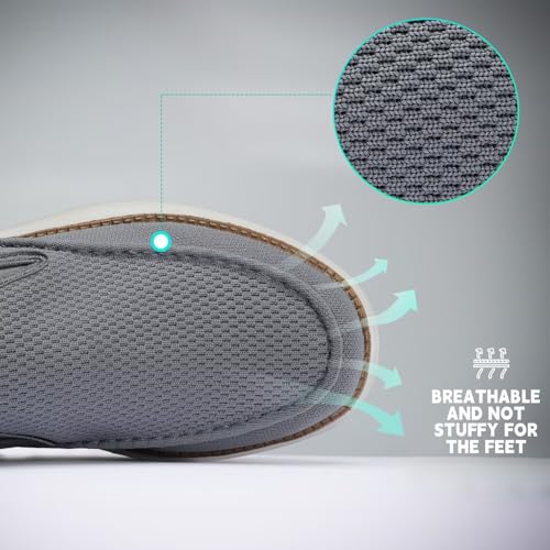 Image of Mens Boat Shoes Casual Loafers Slip On Walking Dress Sneakers Mesh Business Oxfords Work Lightweight Soft Sole