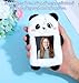ValueBargain Cute Photocard Holder, Photocard Holder Cute, Plush Panda Case with White Lobster Clasp and Keychain for Idol Photo, Transportation Card, Campus Card, Photo