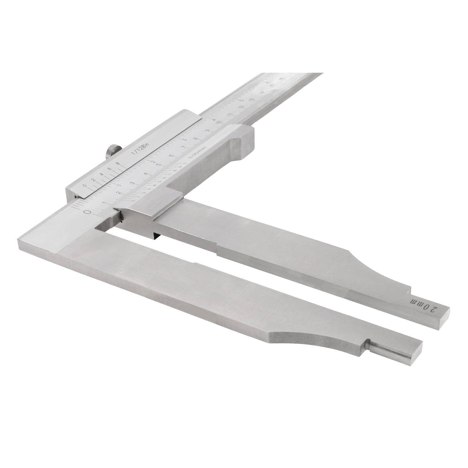 ASIMETO Werkstattmessschieber Premium 300 mm, aus rostfreiem Stahl | Robuster Messschieber für Werkstatt und Industrie – Ablesung 0,05 mm, nach ISO 13385-1, mattverchromte Skala