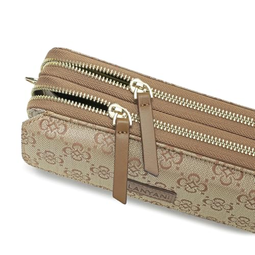 Image of Lanyani RFID Crossbody Wallet Wristlet Purse with Phone Pocket For Women Vegan Leather