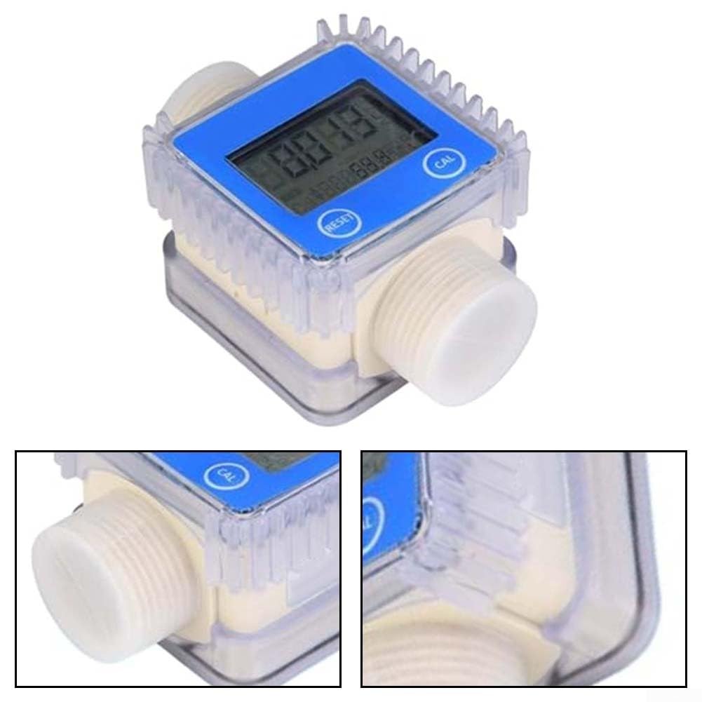 Misuratore di portata digitale K24 per applicazioni di acqua, olio e carburante, schermo LCD visualizza portata istantanea e volume totale