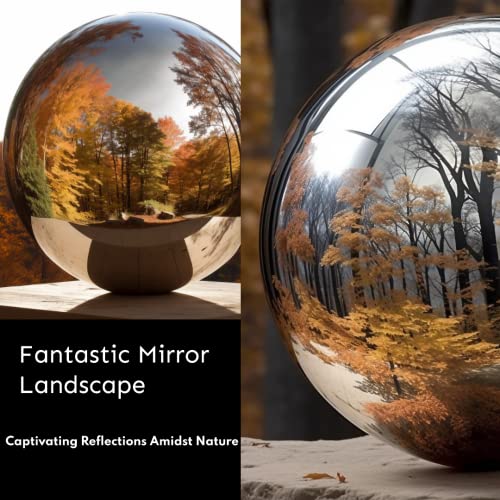 V2Croft 8 Inch Stainless Steel Gazing Globe, Hollow Ball Mirrored Surface Polished Shiny Sphere,Garden Stainless Steel Gazing Ball For Outdoor Lawn Pond Yard Ornament(Silver) #TOP6