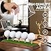 Golf Ball Display Case for 5 Golf Balls Holder Display Walnut Wood Base Acrylic Hole in One Golf Ball Case Display Uv Protection Golfball Stand Rack,Golf Office Decor Gifts for Men