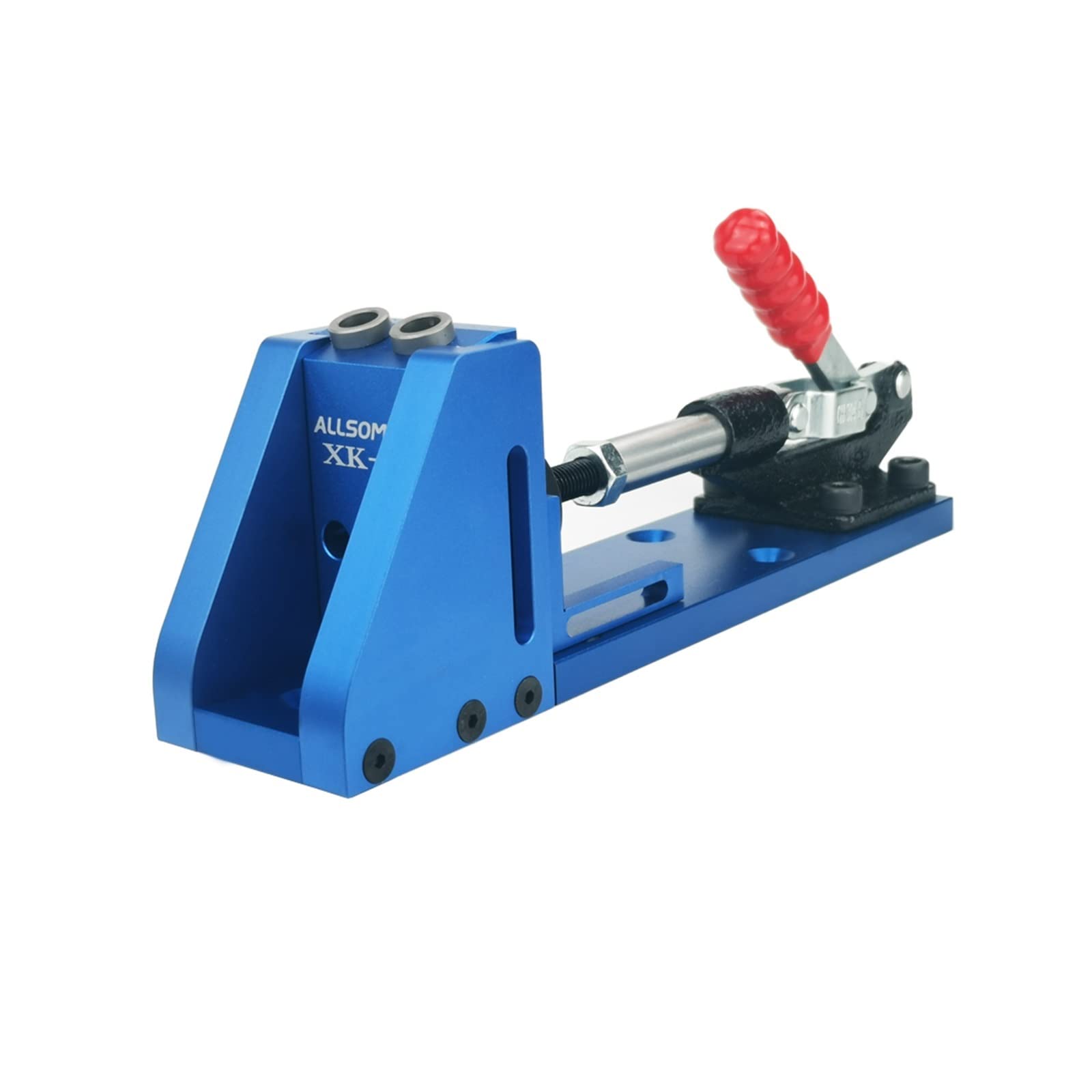 Plantilla de orificio de bolsillo for herramienta de trabajo de madera con abrazadera de palanca y destornillador PH1 de broca de 9,5mm for herrajes de carpintero Herramientas de medición precisas