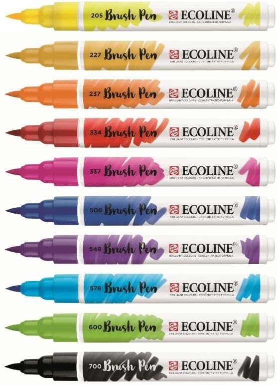 EcoLine Talens 10 brush pens.
