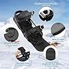 VLBPCR Short Ski Skates for Snow, Adjustable Mini Snowskates, Portable Snowblades, Short Ski Skates, Black #1