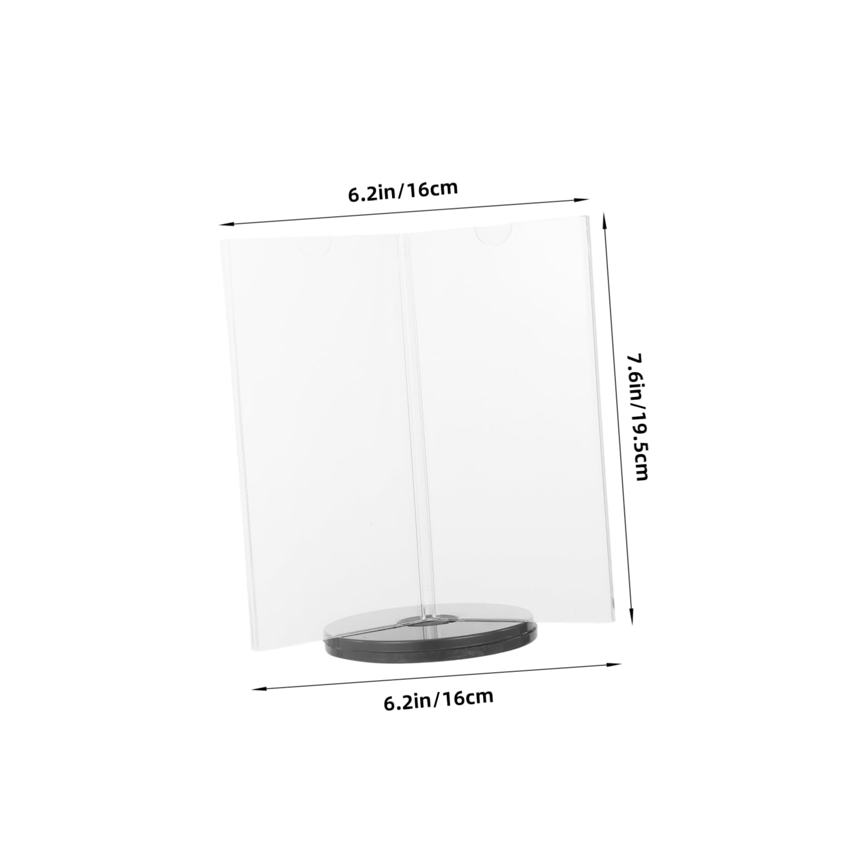 GRIRIW Acrylic Six-Sided Menu Stand Rotating Desktop Sign Holder for Restaurant Trade Show Wedding Versatile Display