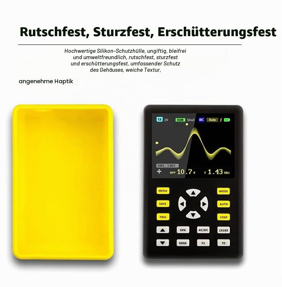 digitales Mini-Oszilloskop 2,4 "LCD-Bildschirm, tragbar, mit 100 MHz Bandbreite und 500 MS/s Abtastrate