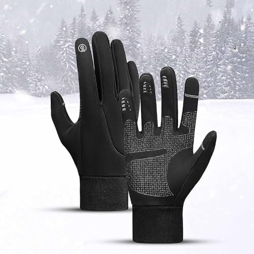 Subzro Ultimate Winter Gloves, Subzro Gloves Mens Waterproof, Subzero Winter Gloves Mens, Waterproof Winter All Fingers Touch Screen Gloves for Outdoor Work (Black,XL)